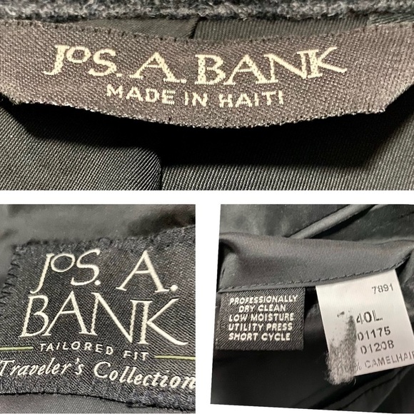 Charcoal Gray Camel Hair Tailored Fit Sport Classic Coat Blazer Jacket 40L - Picture 9 of 13